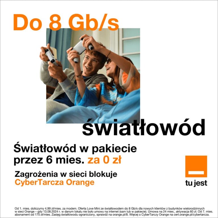 Orange Światłowód do 8Gb/s