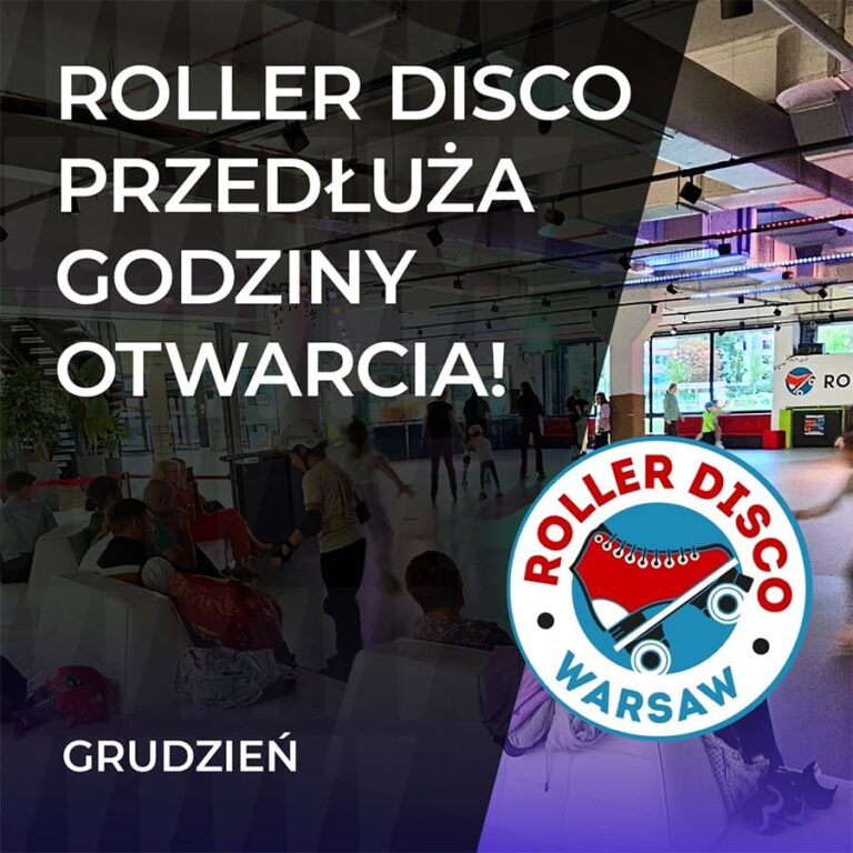 W grudniu przedłużamy godziny otwarcia ROLLER DISCO!