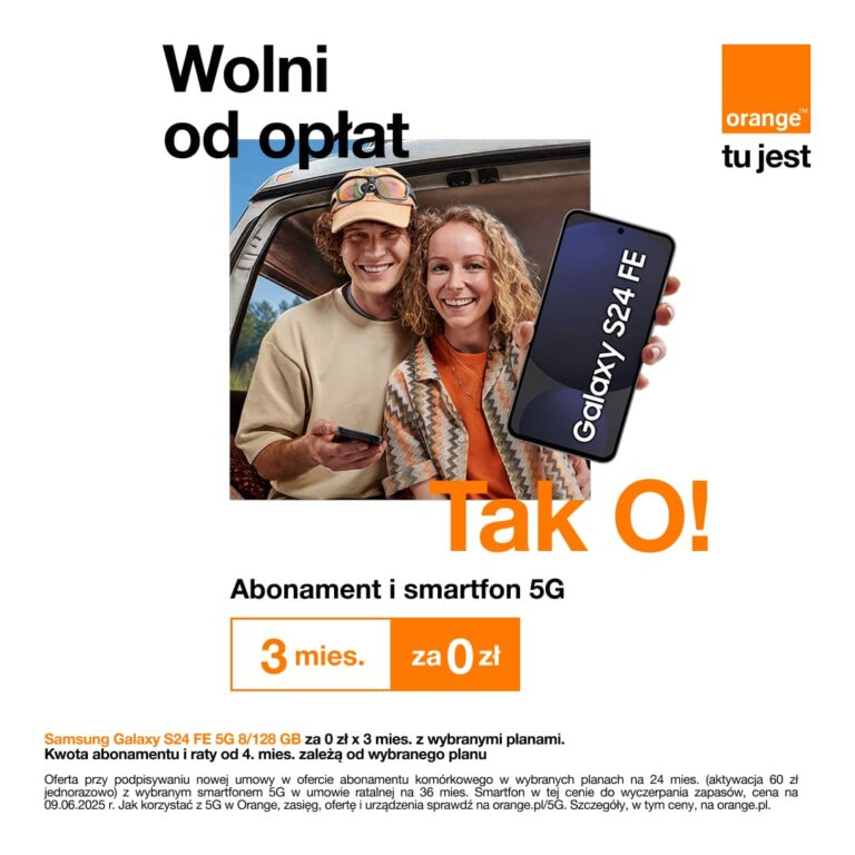 Abonament i smartfon 5G 3mies. za 0zł